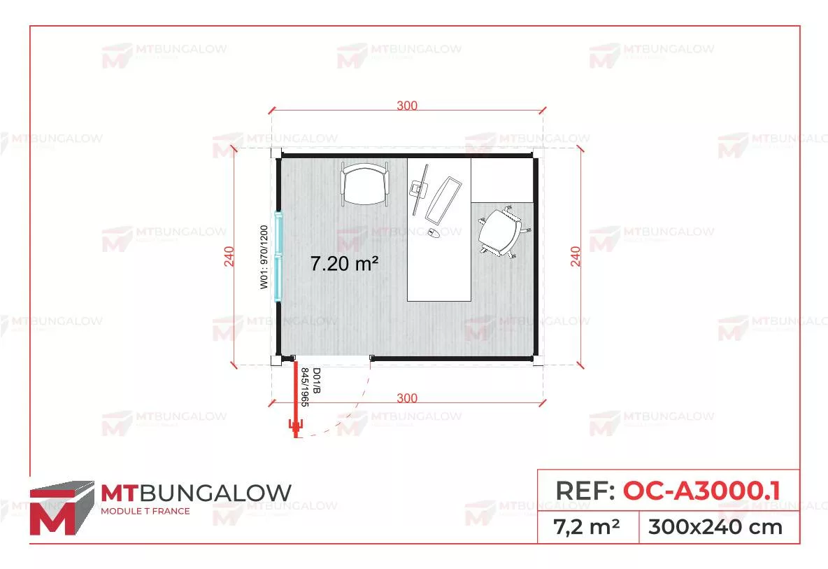 plan abri de chantier simple