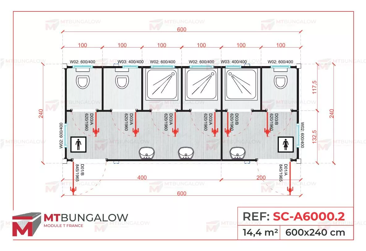 plan d'une base de vie chantier