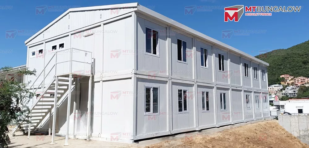 Base de vie chantier double étages