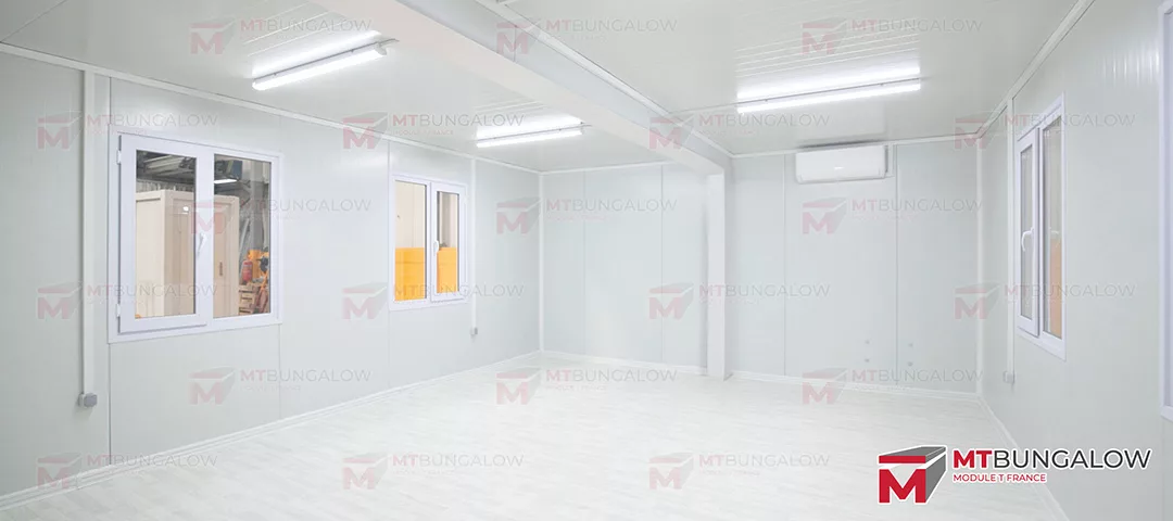 intérieur d'une base de vie chantier
