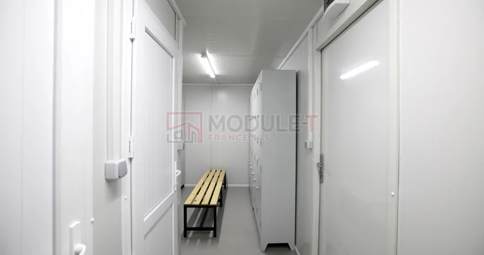 vestiaire de chantier vue interieure