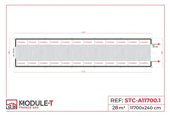 plan de bungalow de stockage