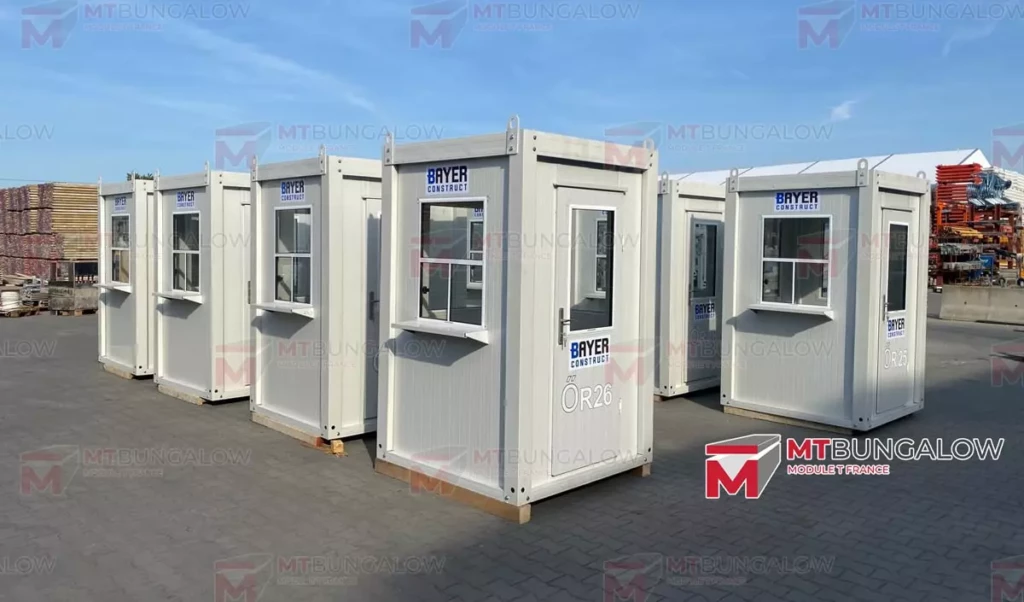 Delivery of security booths and construction site modules for Bayer Construction in Hungary